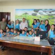 Prefeito Recebe Alunos do Infantil Quatro da Escola Nova Divinéia